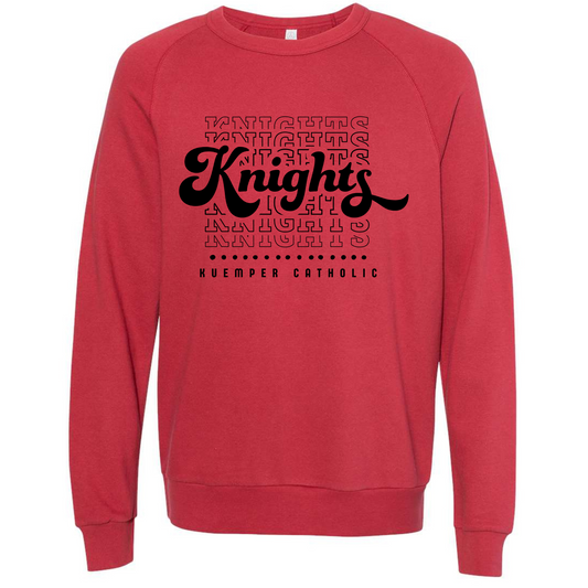 Alternative Apparel- Champ Faded Red Lightweight Sweatshirt KNIGHTS