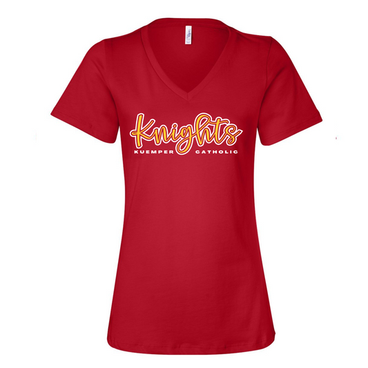 Knights Script V Neck