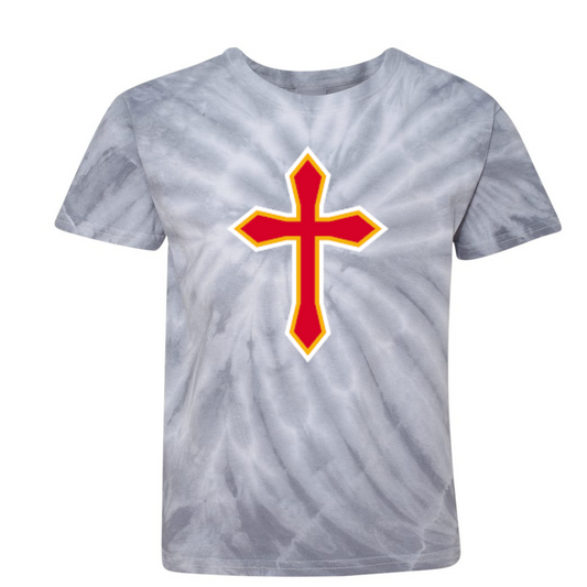 Silver Tie Dye Cross Tee - Youth Sizes